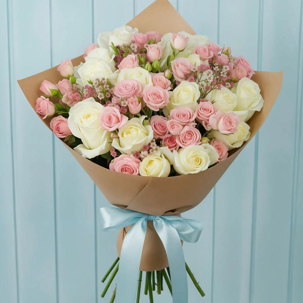 Букет цветов из: Розы в Пласте