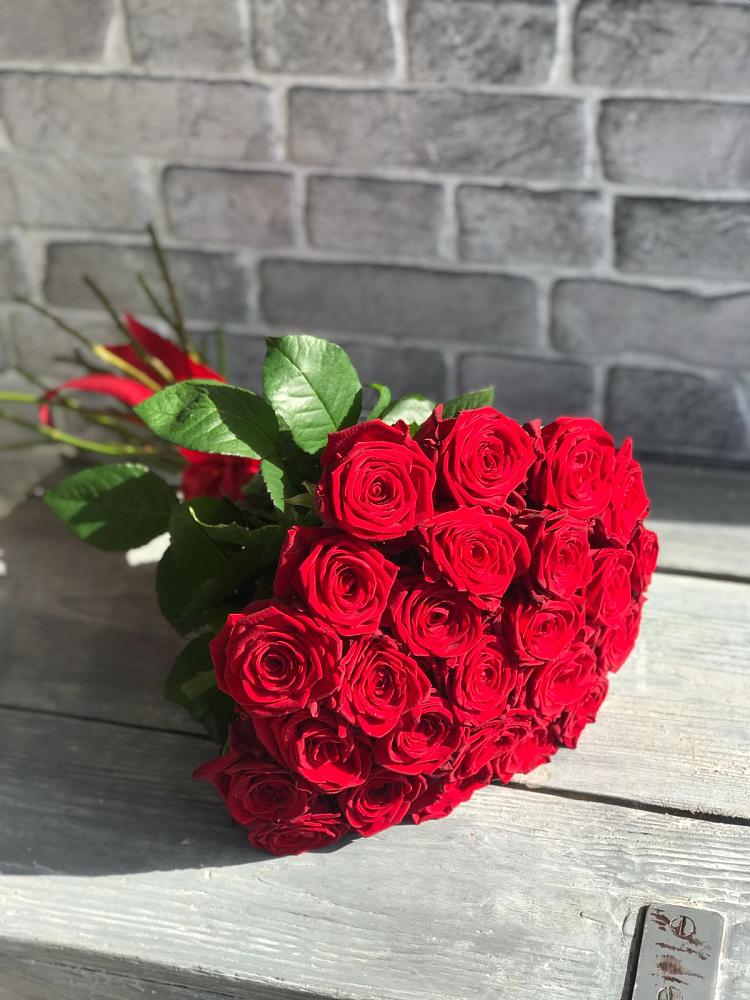 Букет Красные розы Фридом в Пласте