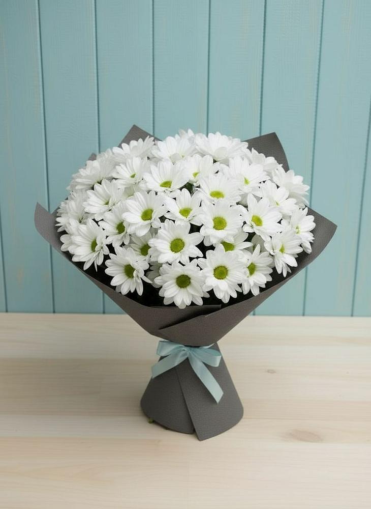 Букет цветов из: Хризантемы в Пласте