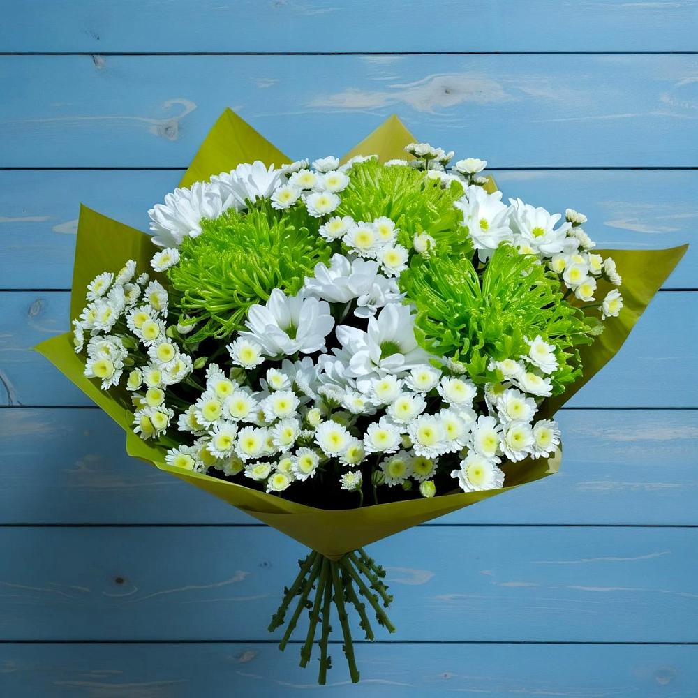 Букет цветов из: Хризантемы в Пласте