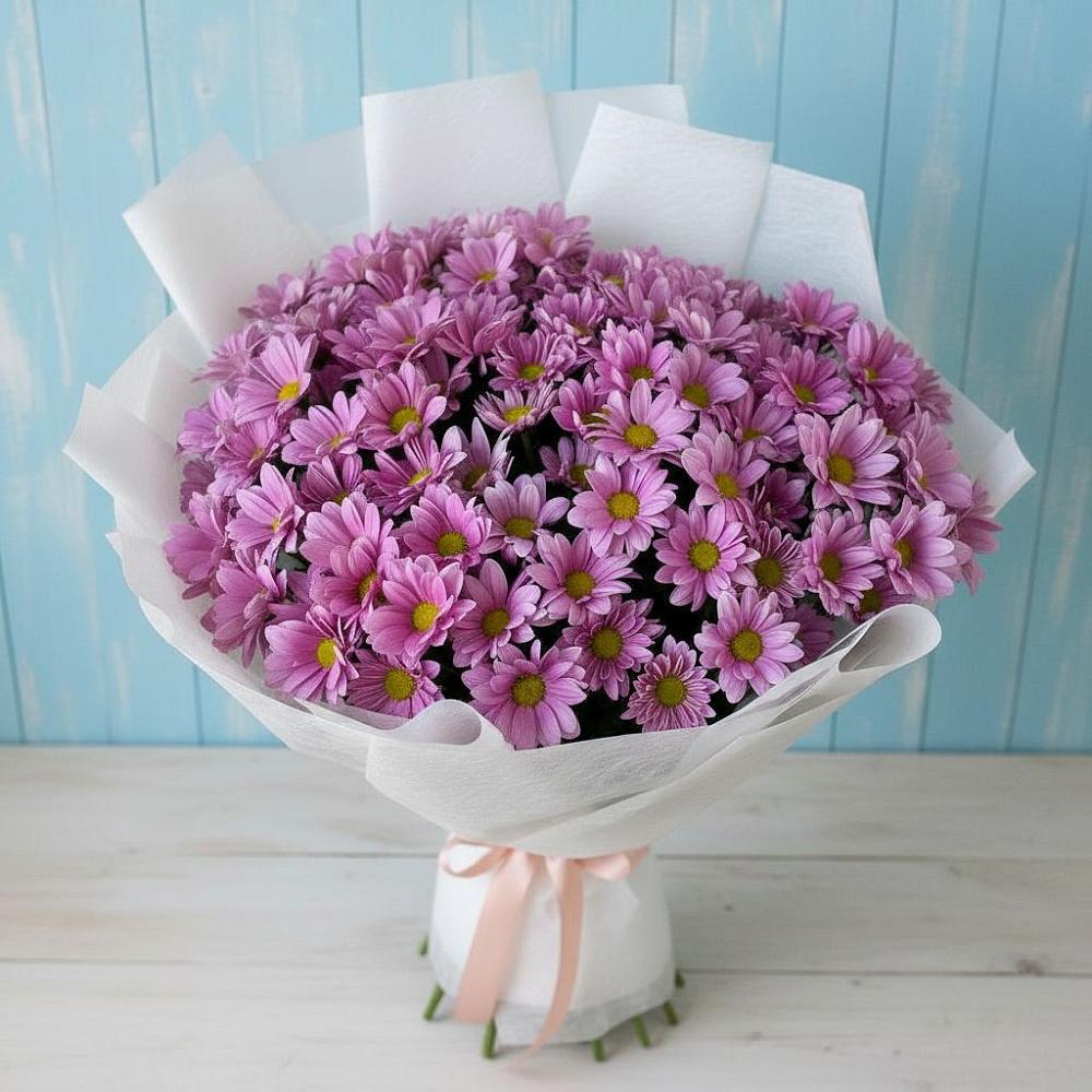 Букет цветов из: Хризантемы в Пласте